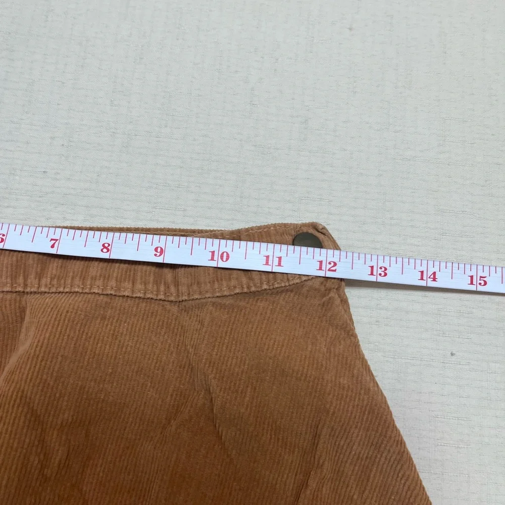 American Apparel S tan corduroy skater circle skirt